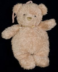 Carters Child of Mine Brown Bear with Yellow Ribbon Musical Waggy Pull Toy